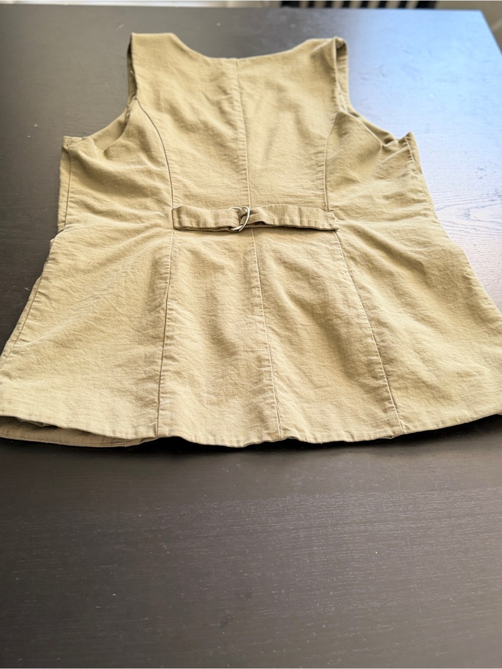 A New Day Women's XL Olive Green Button-Front Vest - Picture 2 of 6